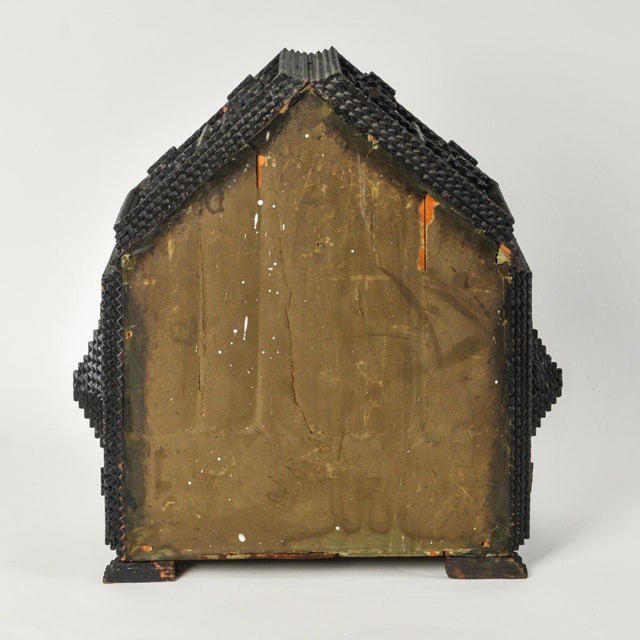 Rare 19th Century German Tramp Art Nicho Box – Intricate Notch Carving For Sale - Image 14 of 18