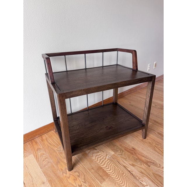 Farmhouse Pair of Four Hands Howard Nightstands in Pecan – Wood & Metal Bedside Tables For Sale - Image 3 of 12