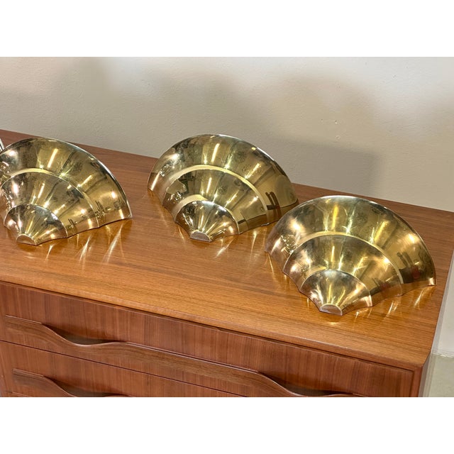 Brass Wall Lamps, 1970s, Set of 6 For Sale - Image 6 of 10