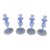 Venetian Murano Style Glass Blue Candlesticks- Set of 4 For Sale