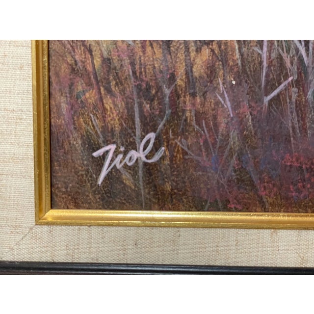 Blue Vintage Original Realism Ziol Nautical Coast Shore House Seagull Oil Painting For Sale - Image 8 of 10