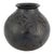 This black-on-black pottery olla represents a significant piece of 20th-century Mexican ceramic art. Handcrafted in the...
