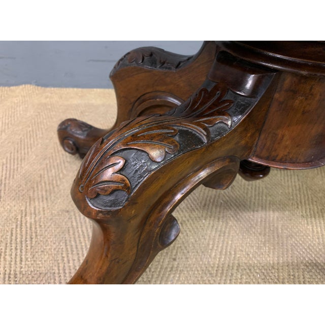 Large Victorian Burr Walnut Coffee Table, 1870 For Sale - Image 14 of 15