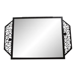 1930s French Art Deco Wrought Iron Mirror