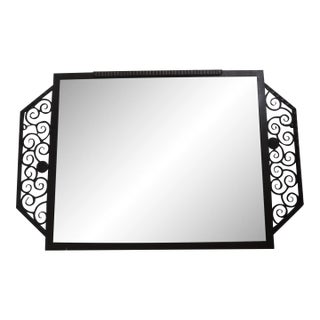 Period French Art Deco Wrought Iron Mirror For Sale
