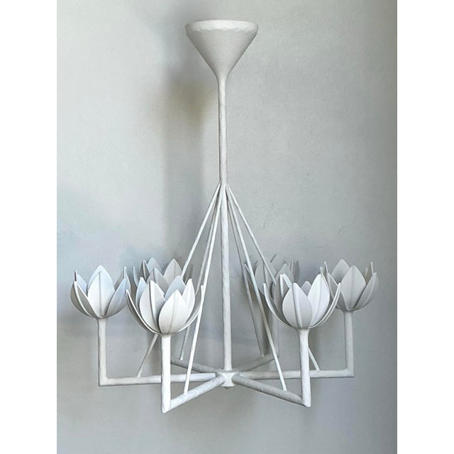 White Vintage Visual Comfort Small Single Tier “Alberto” Chandelier For Sale - Image 8 of 12