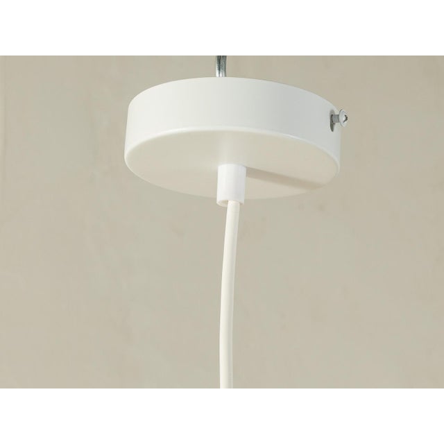 Round Pendant Lamp in Frosted Glass, 1960s For Sale - Image 6 of 7