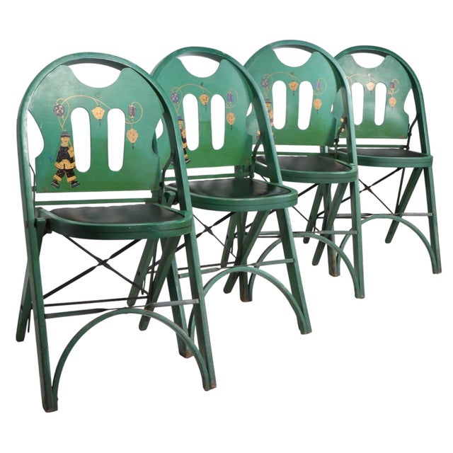 Art Deco Set of Four Art Deco Mahjong the Solid Komfort Chair by Louis Rastetter & Sons C 1930s For Sale - Image 3 of 12