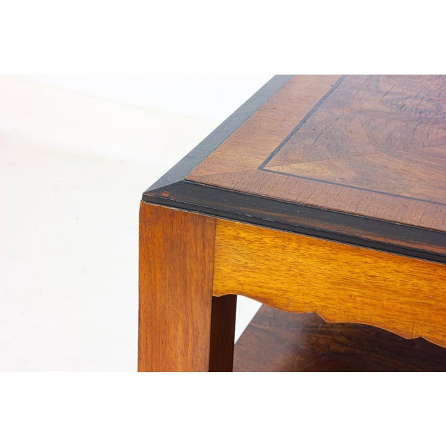 1930s Vintage Art Deco Table in Burlwood, 1930s For Sale - Image 5 of 7