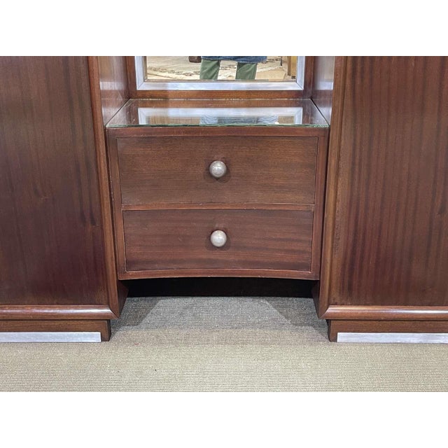 Brown Art Deco Period Dressing Table-Wardrobe from Rinck 115, Faubourg, St Antoine, Paris For Sale - Image 8 of 18