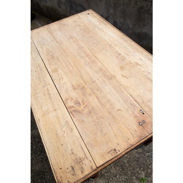 Antique Farmhouse Kitchen Table in Pine, France, 1880-1910 For Sale - Image 4 of 14