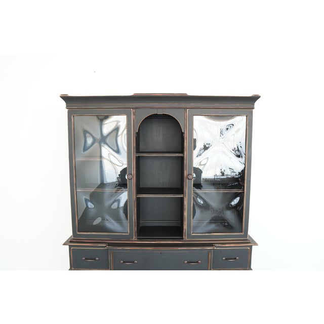 Wood Vintage Painted Hutch For Sale - Image 7 of 13