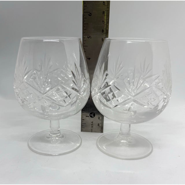 Traditional 1990s Tiffany & Co. RCR Cut Crystal Newport Brandy Sniffers - Set of 2 For Sale - Image 3 of 5