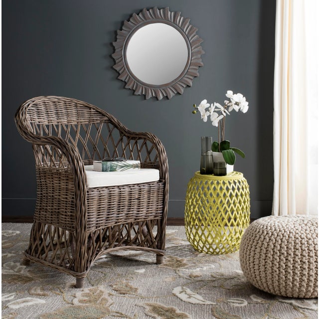 Recalling the classic beauty of front porch furniture beloved across America, this open weave club chair is crafted of...