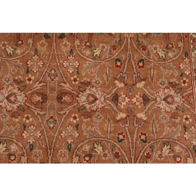 Floral 1990's Pak-Persian Gold/Brown Wool Rug - 6'0'' X 9'0'' For Sale In New York - Image 6 of 9