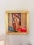 Mid-Century Modern Vintage 1960s Figural Nude Boudoir Oil Painting in Gold Frame For Sale - Image 3 of 7