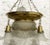 Antique French Style Hand Painted Floral Glass 4 Arm Pendant Light Chandelier For Sale In Pittsburgh - Image 6 of 11