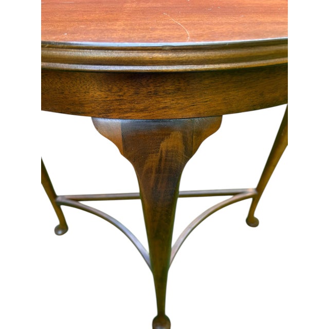 Early 20th Century English Queen Anne Demilune Table For Sale - Image 9 of 11