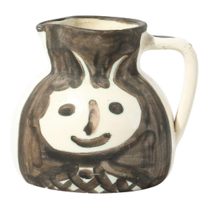 Madoura Pottery Glazed Earthenware Têtes Pitcher Signed Pablo Picasso