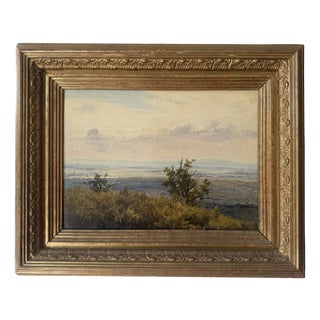 After Friedrich Loos, Donaulandschaft, 1800s, Oil Painting on Canvas, Framed For Sale