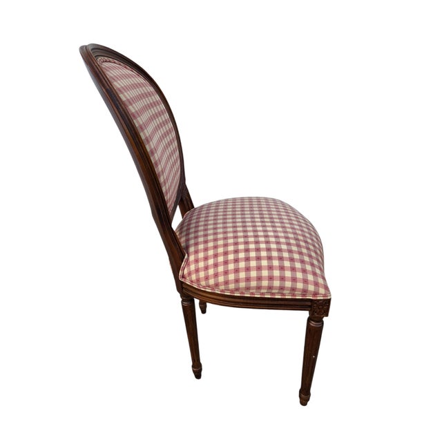 Wood 1990s Ethan Allen French Country Josepine Side Accent Chair Ita Italian Louis XV For Sale - Image 7 of 11