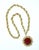 Jomaz Gold Plated Sunburst Pendant Chain Link Necklace c.1970 For Sale - Image 12 of 12