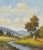 Charming mid century landscape painting of German valley and hay stacks by Weber, c.1950s. Signed lower right "Weber"....