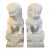 Late 19th Century White Marble Foo Dog, a Pair For Sale
