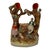 Victorian Antique Victorian Staffordshire Double Tree Trunk Spill Vase Courting Couple & Sheep C. 1860 For Sale - Image 3 of 4