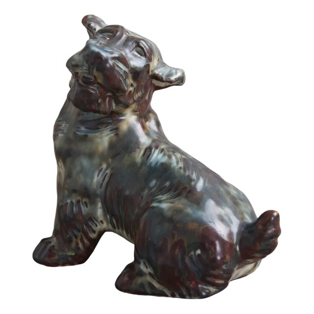 Model 20129 Dog Figurine by Knud Kyhn for Royal Copenhagen For Sale