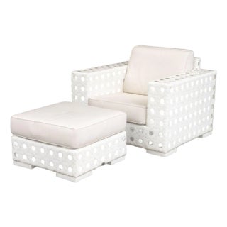 Skyline Design Lounge Chair and Ottoman For Sale