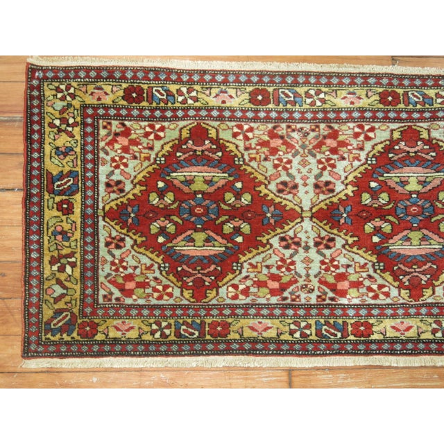 Jewel Tone Fine Quality Antique Persian Malayer Narrow Horizontal Woven Rug - 1'7" x 4'3" For Sale - Image 4 of 6