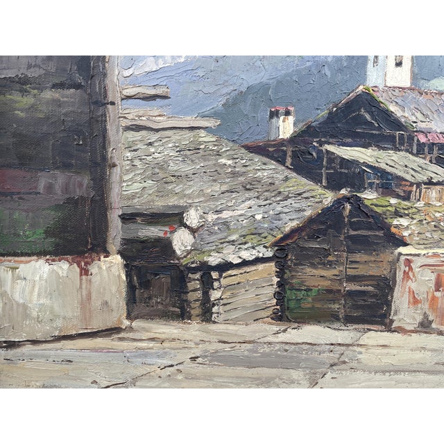 Humbert Heusser, Kippel and the Bietschhorn, 1920s, Oil on Canvas, Framed For Sale - Image 18 of 18