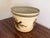 Antique French Neoclassical Yellow Tole Cachepot With Lion-Head Handles For Sale - Image 4 of 12