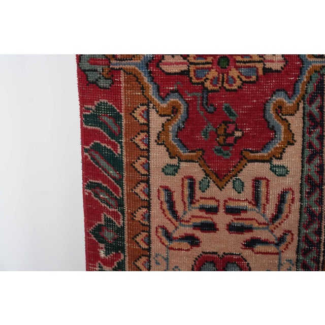 Red 1970s Vintage Persian Handmade Wool 10x13 Red Area Rug For Sale - Image 8 of 11