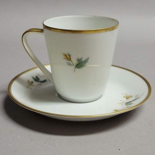 Vintage Hutschenreuther Germany Noblesse Audubon Bird Porcelain Demitasse Cups & Saucers, Set of 4 For Sale - Image 9 of 13