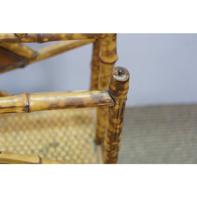 Antique Victorian Bamboo Divided Magazine Storage Rack 23" For Sale - Image 11 of 18