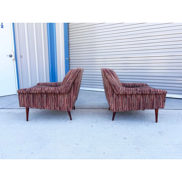 1960s Mid Century Walnut Lounge Chairs For Sale In Los Angeles - Image 6 of 13