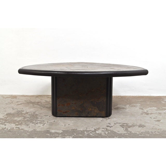 Stone Brutalist Slate Coffee Table by D. Van Der Schoot, 1980s For Sale - Image 7 of 16