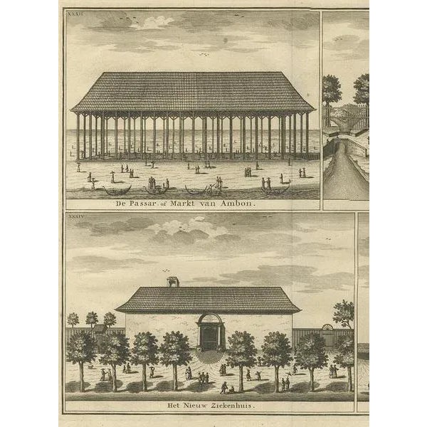 Valentijn, Four Views of Ambon II, 1726, Paper For Sale - Image 4 of 6