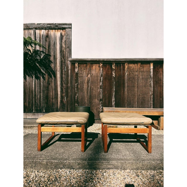 Model 246 Ottomans in Oak + Teak Attributed to Børge Mogensen for Fredericia, 1957 / Set of 2 For Sale - Image 12 of 12