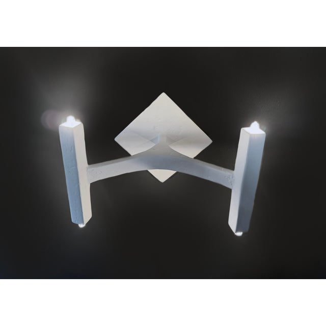 Plaster of Paris, Minimalist Design Wall Sconce For Sale - Image 10 of 13