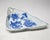 A vibrant blue and white ko-sometsuke porcelain dish from the Chongzhen Period (1628-1644). Triangular with a lobbed edge...