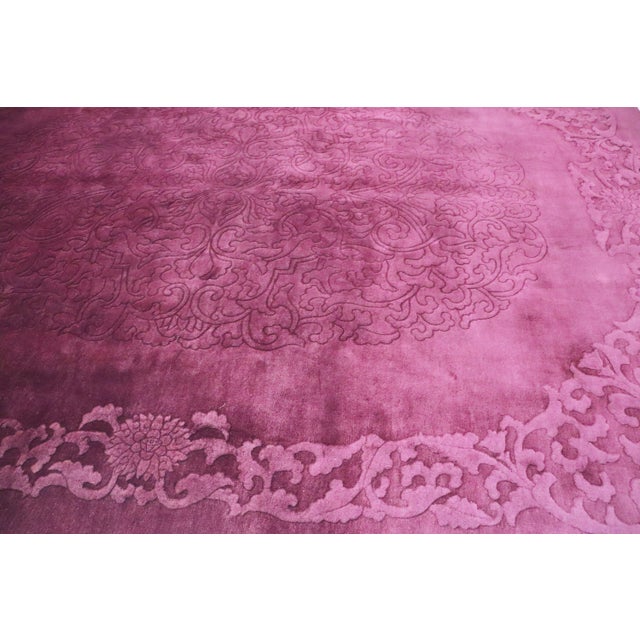 Antique Art Deco Chinese Carpet For Sale - Image 4 of 6