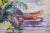 Late 20th Century Talbot Southeast Asian Fishing Village Watercolor on Silk Painting 27" For Sale - Image 10 of 11