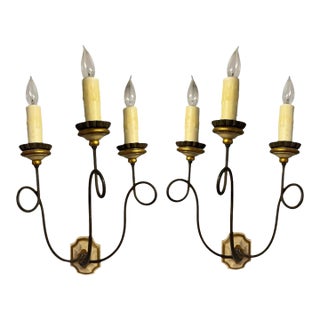 Formations Portofino Three-Arm Sconces- A Pair For Sale