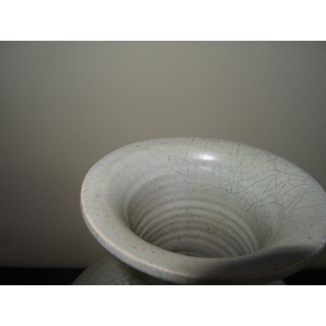 Large Vintage Crackleware Vase For Sale - Image 4 of 4