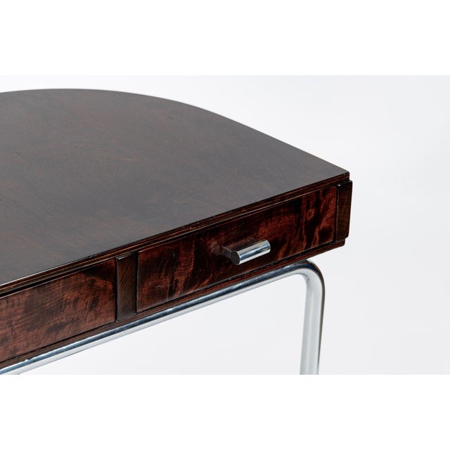 Rare Fritz Hansen Model S214 Tubular Steel Dressing Table Attributed to Mart Stam Denmark 1930s For Sale - Image 16 of 18