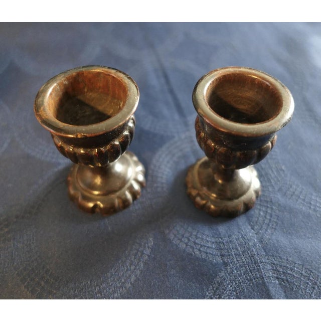 Antique Treenwear Gothic Oak Eggcups, 1890s, Set of 2 For Sale - Image 5 of 7