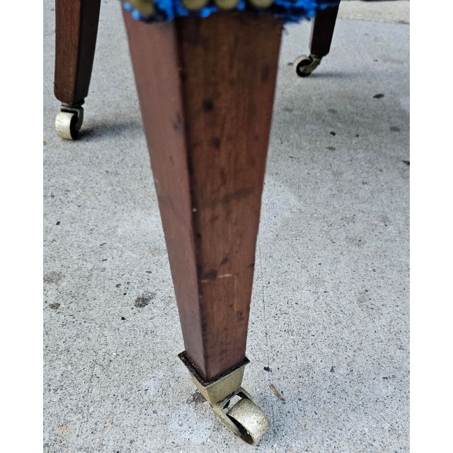 Antique Federal Barrel Back Upholstered Armchair For Sale - Image 11 of 12